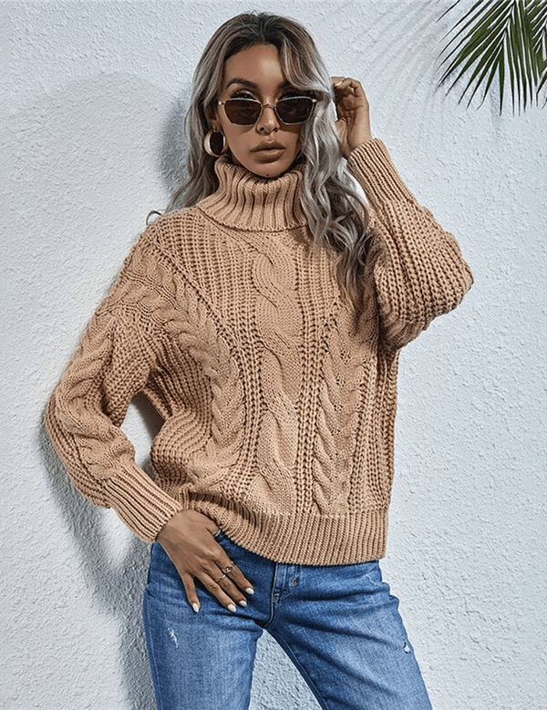 Sierra Struktureret Rullekravesweater