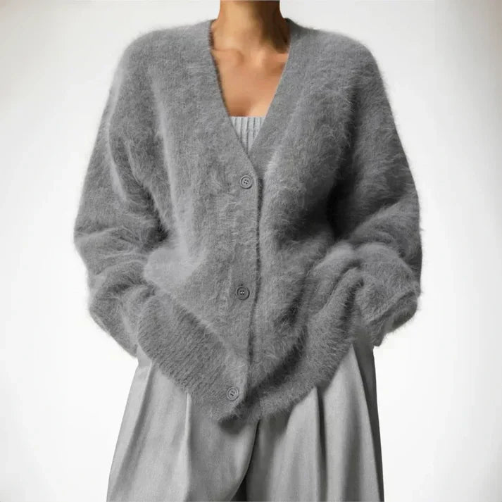 Alma - Blød Mohair Cardigan Til Kvinder