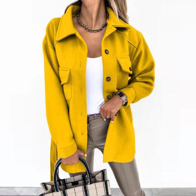 Agnes dames casual skjortejakke oversized med løstsiddende pasform og praktiske lommer, ideel til et moderne og afslappet look, perfekt til lag-på-lag styling og hverdagsbrug.