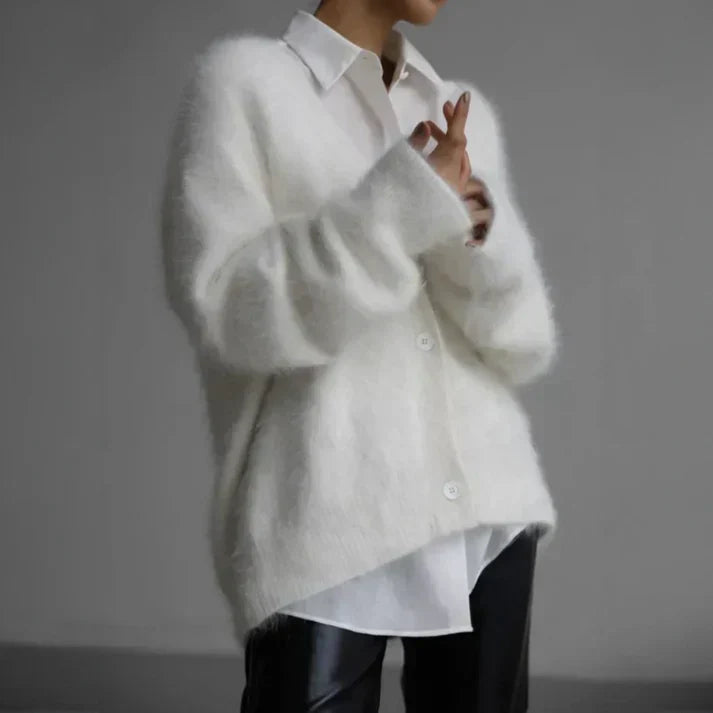 Alma - Blød Mohair Cardigan Til Kvinder