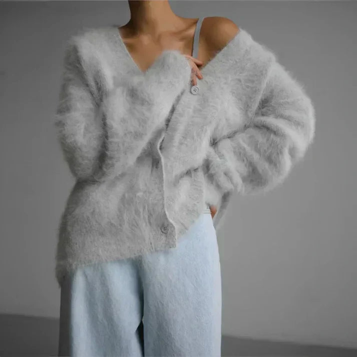 Alma - Blød Mohair Cardigan Til Kvinder