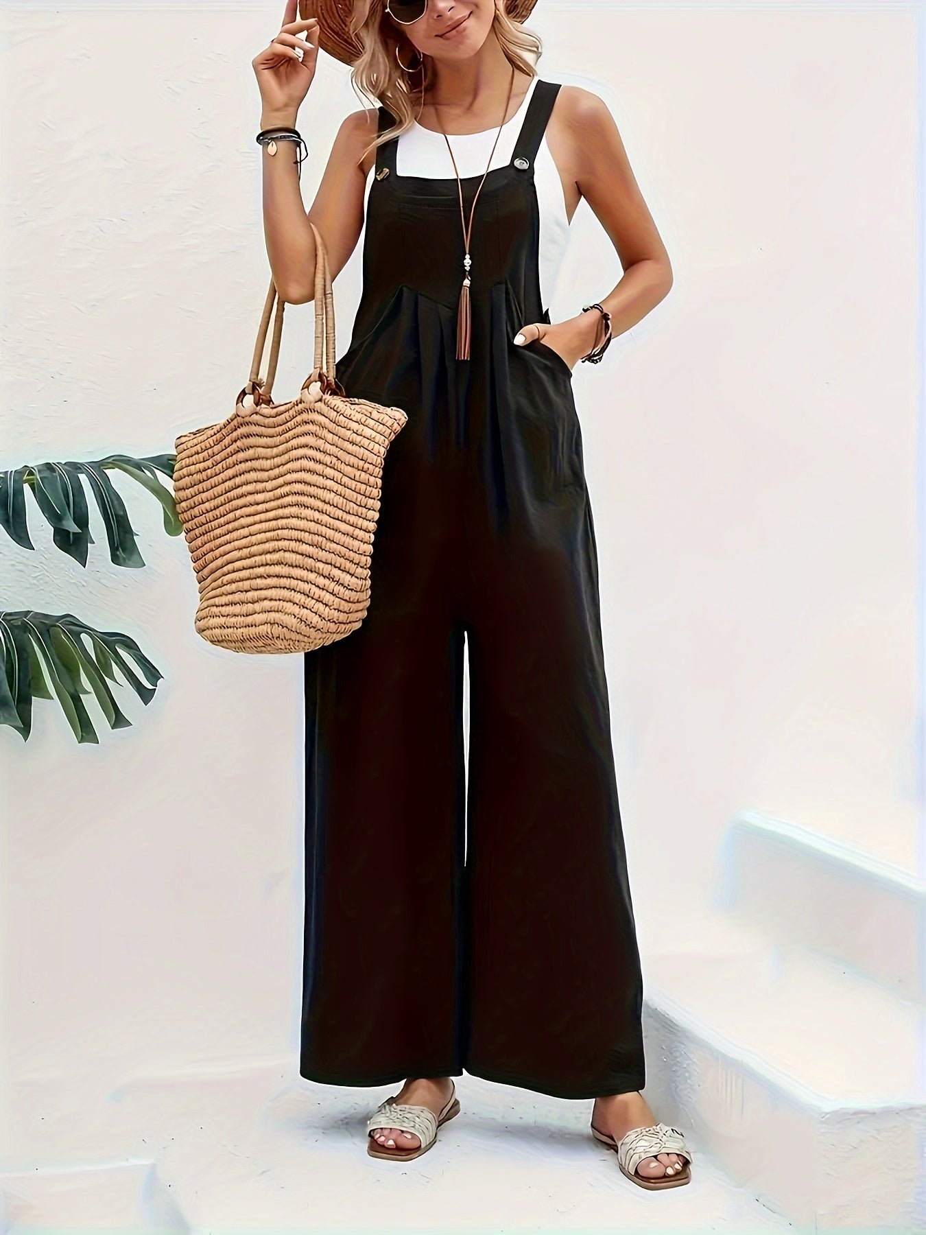 Aura - Elegant jumpsuit med brede ben til moderne kvinder