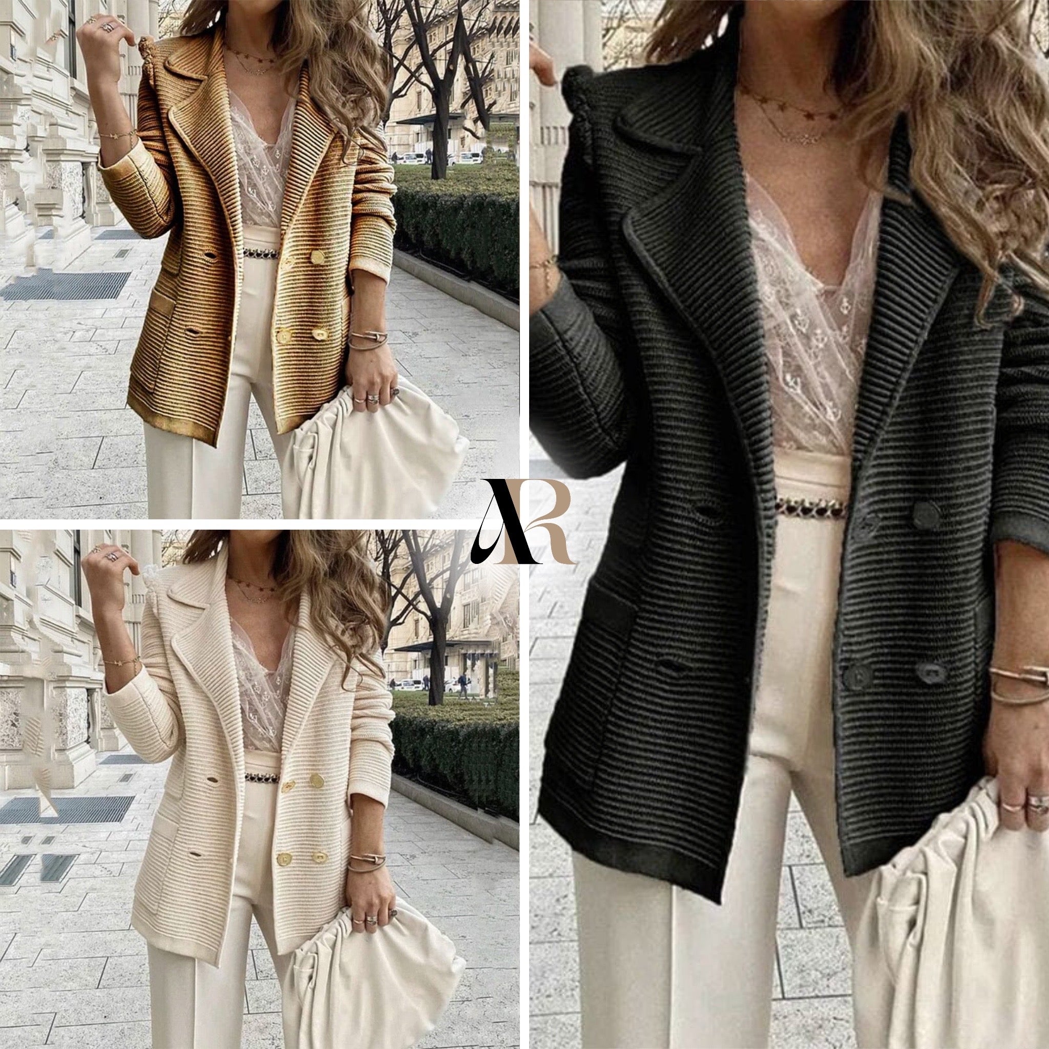 ChicMode hygge strikblazer – hverdagsluksus og komfort