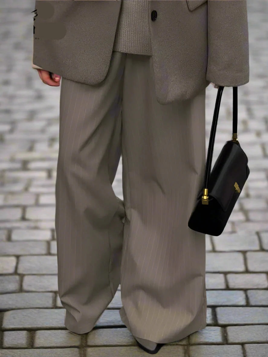Düsseldorf | Dame Oversized Printbukser | Khaki