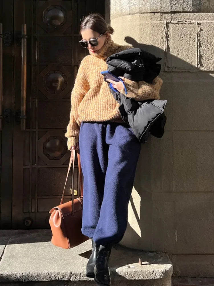 Münster | Dame Oversized Fleecebukser | Lysegrå