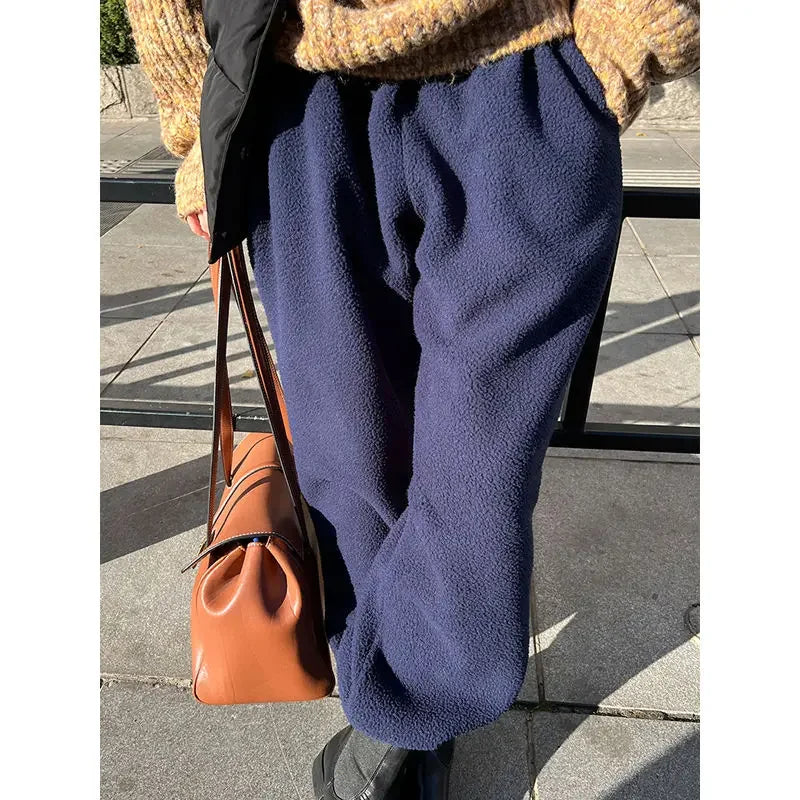 Münster | Dame Oversized Fleecebukser | Lysegrå