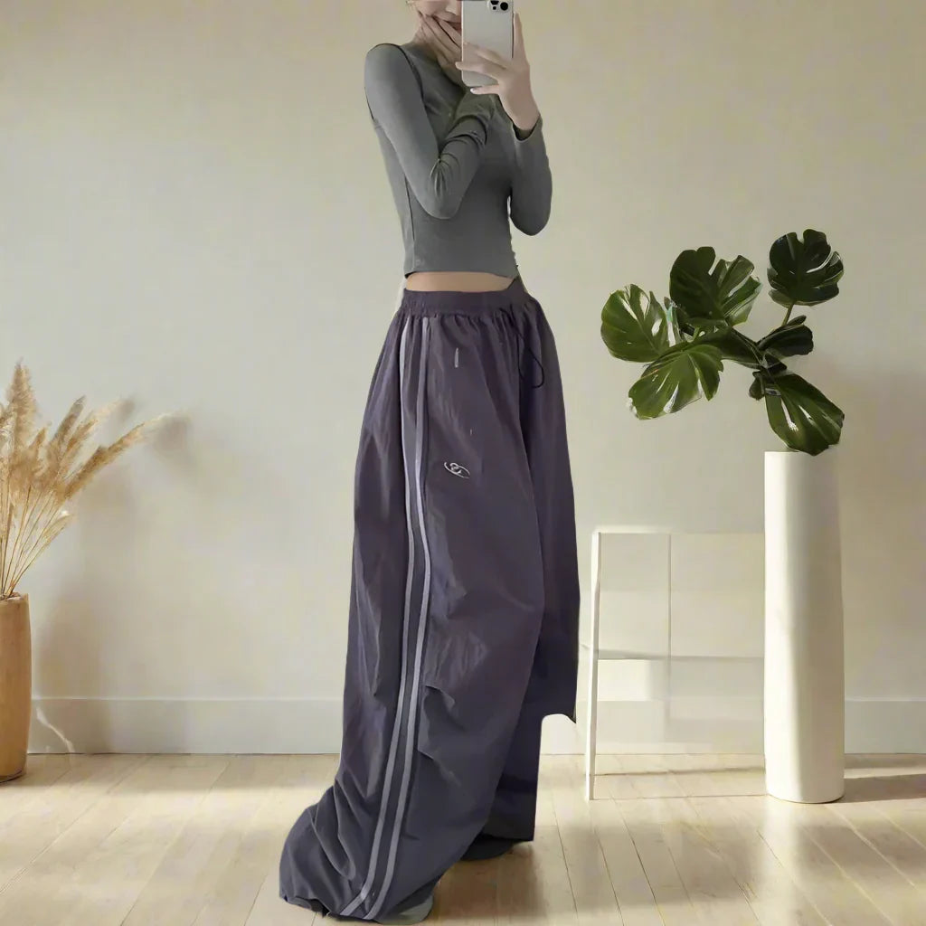 Rosenheim | Dame Oversized Cargo Bukser | Marineblå