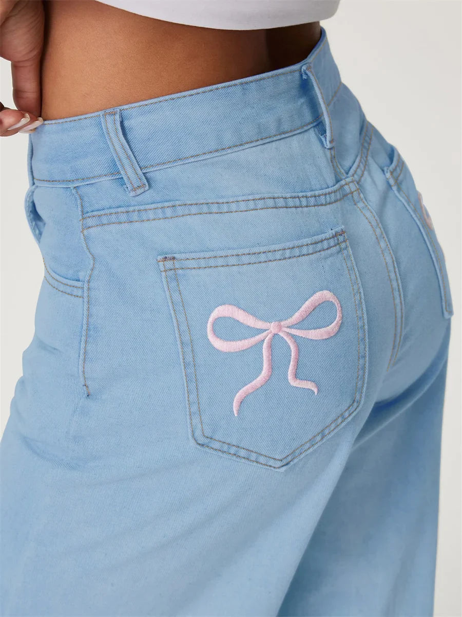 Leipzig | Damens Oversized Jeans | Blå