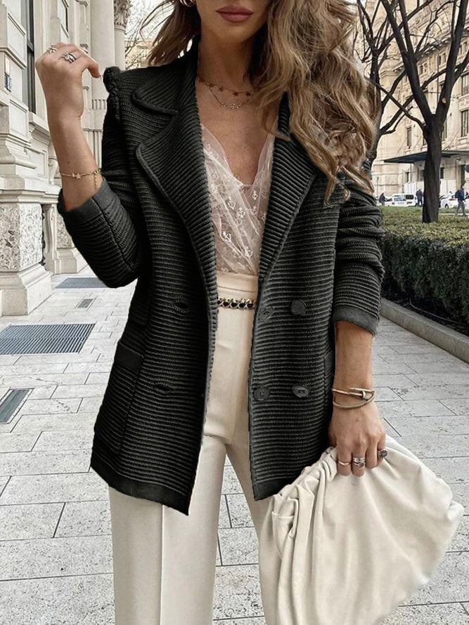 Varm og stilfuld - Chic Mode Blazer Knit Jacket perfekt til køligere dage