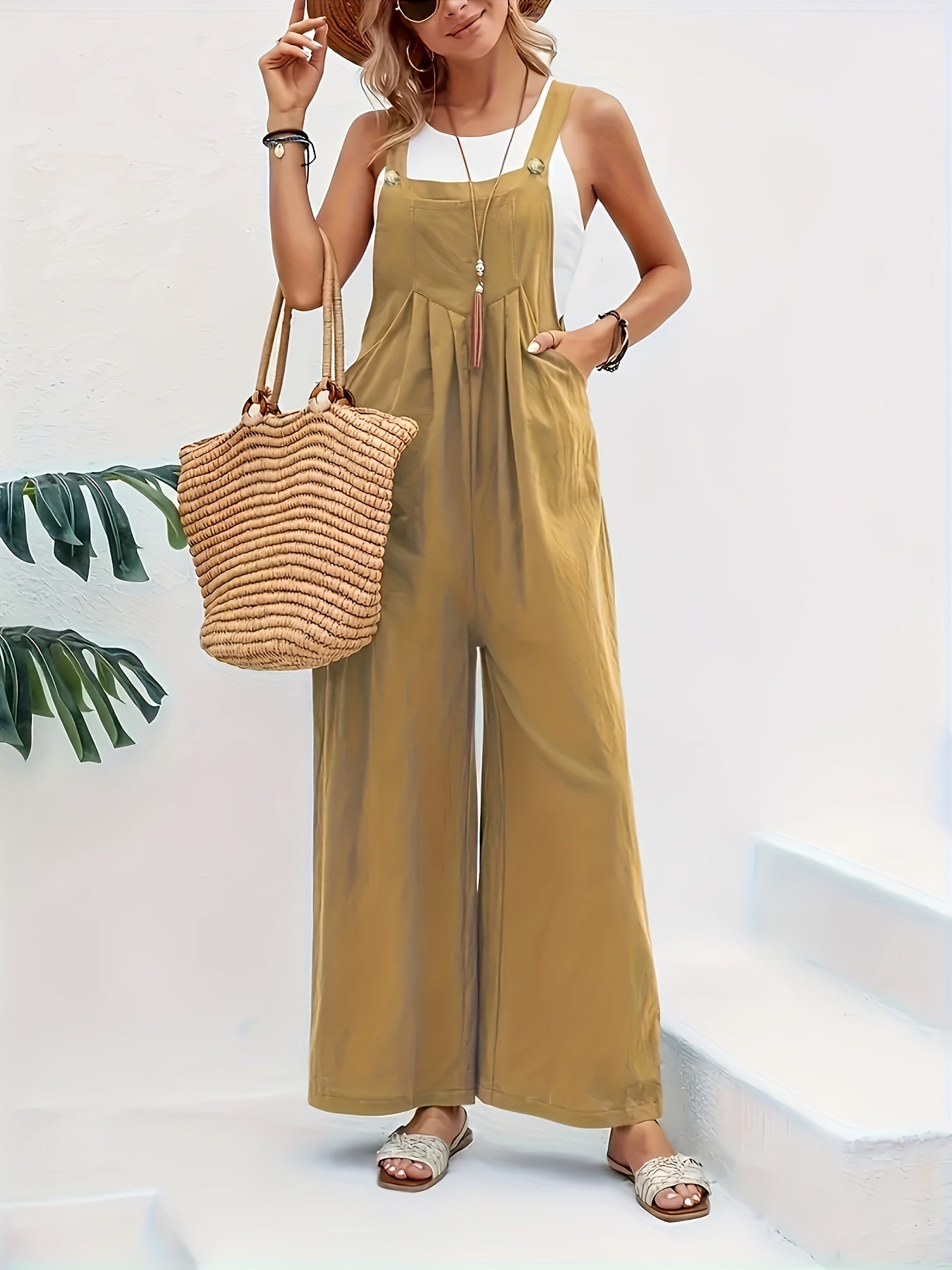 Aura - Elegant jumpsuit med brede ben til moderne kvinder