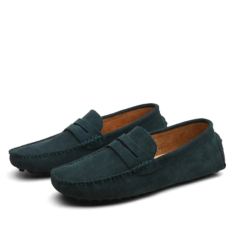 HUGO - Loafers i ruskind i italiensk stil