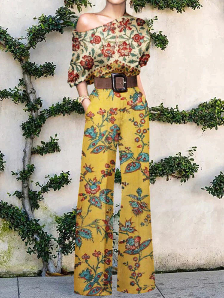 Viona - Chic jumpsuit med off-shoulder og vide ben