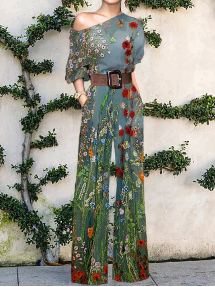 Viona - Chic jumpsuit med off-shoulder og vide ben