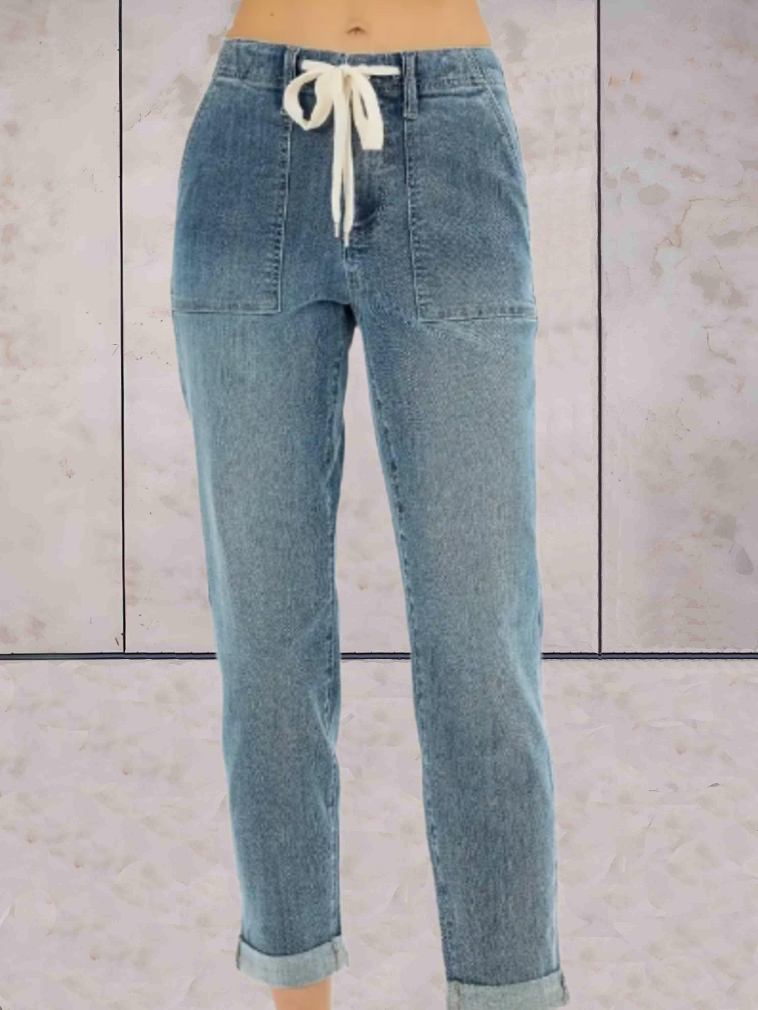 Cassidy: Stilfulde denimjeans med en stilfuld linning