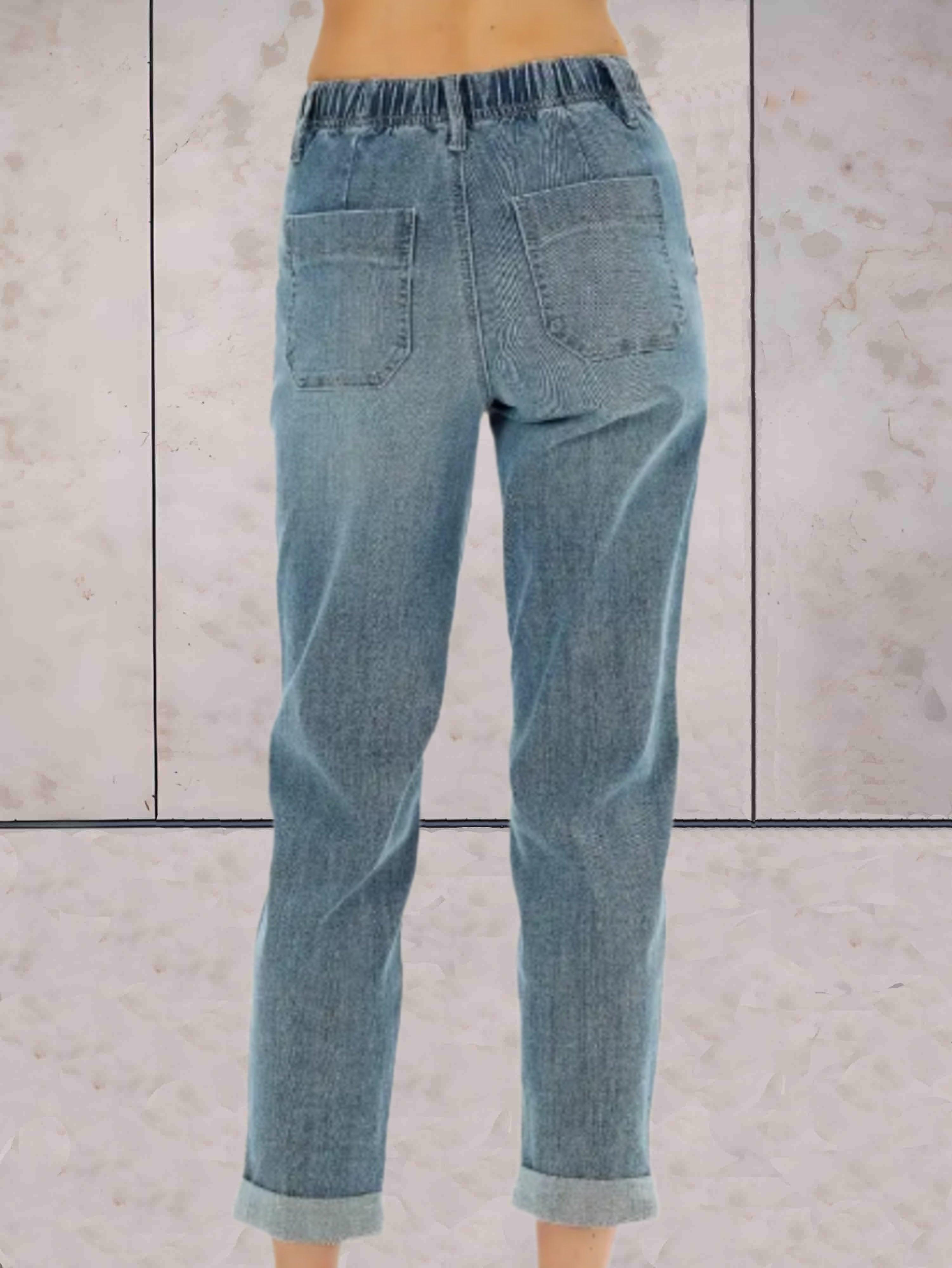 Cassidy: Stilfulde denimjeans med en stilfuld linning