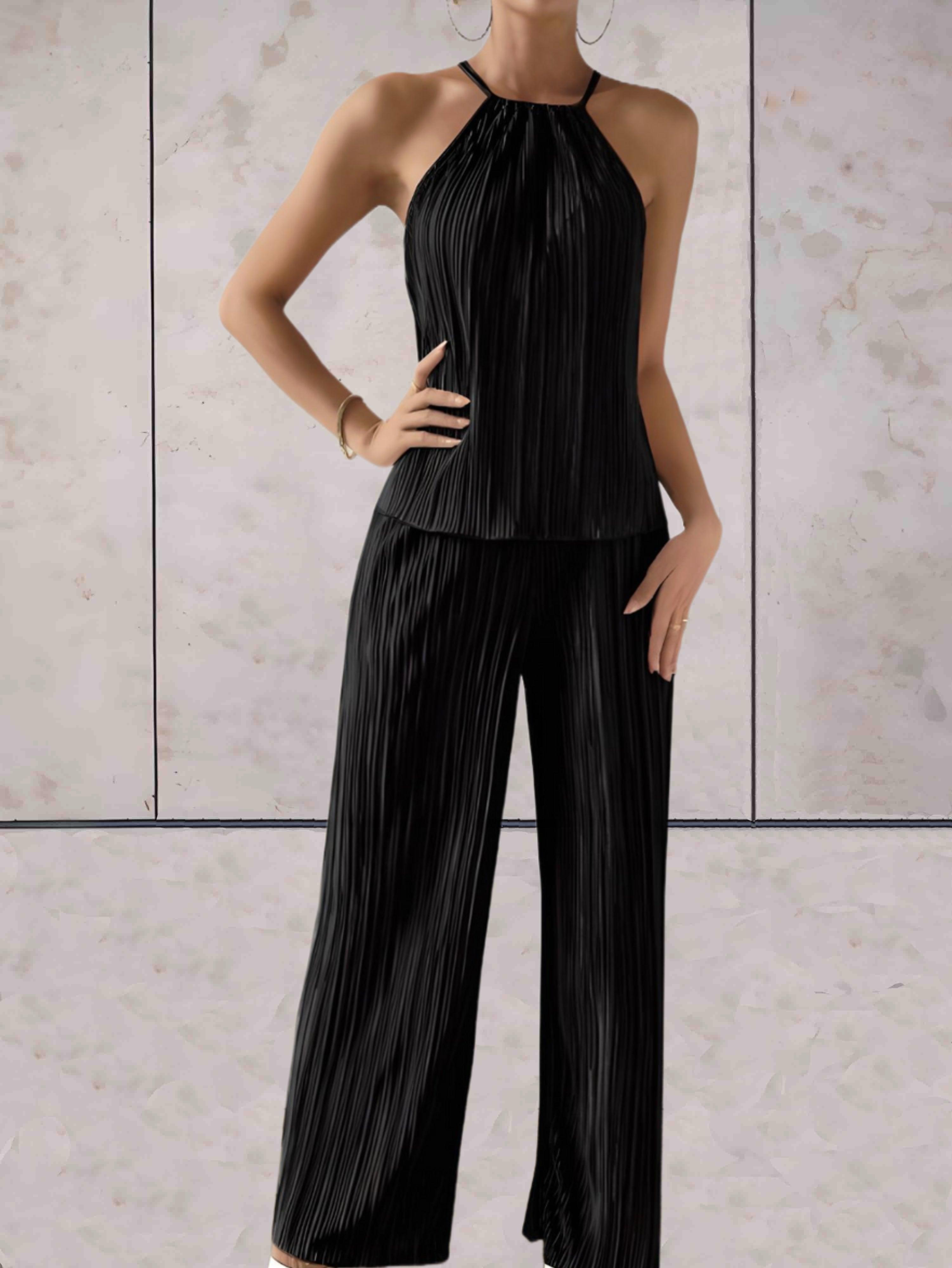 Elena's minimalistiske chic: Todelt sæt med ribbet look
