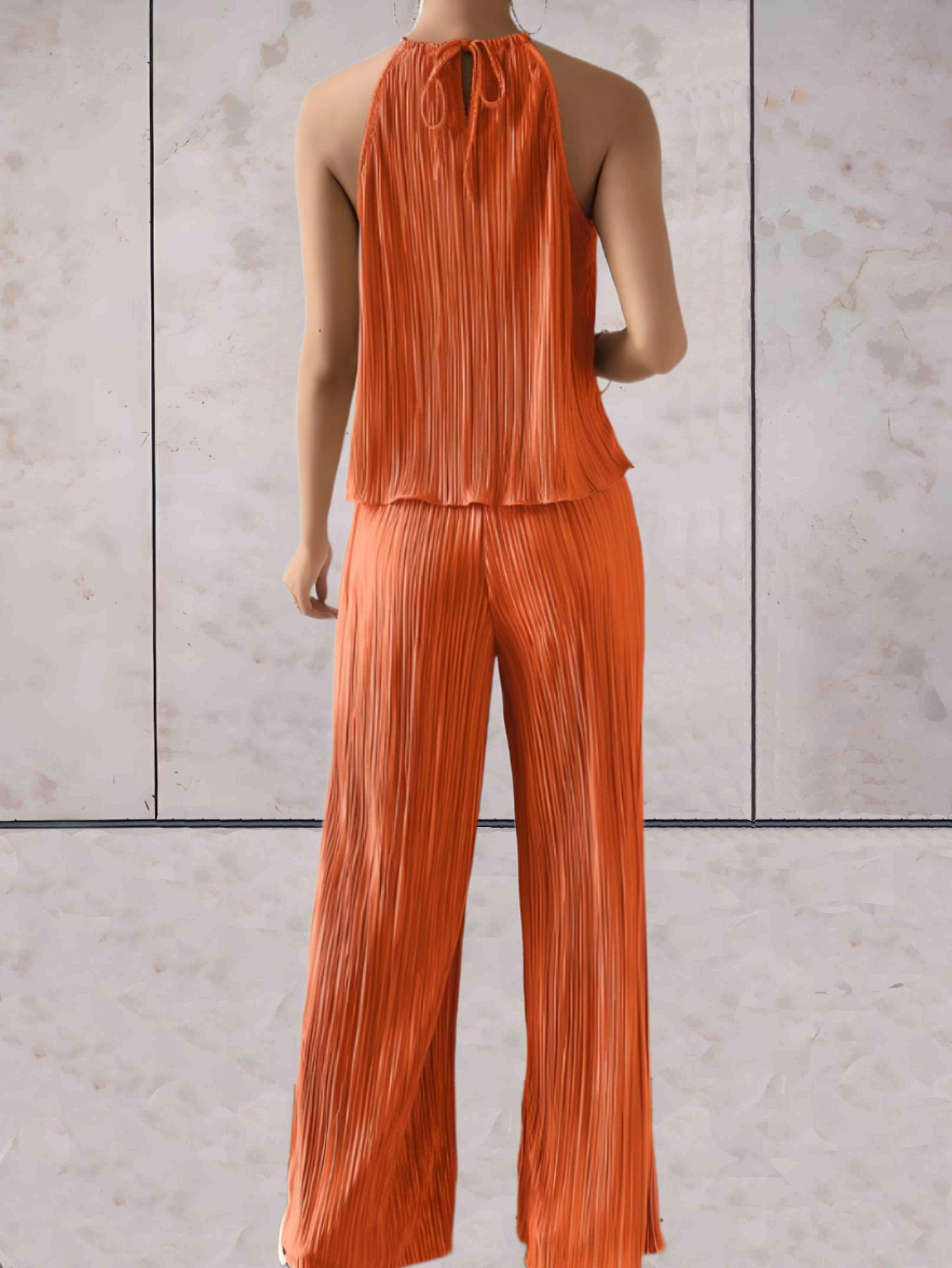 Elena's minimalistiske chic: Todelt sæt med ribbet look