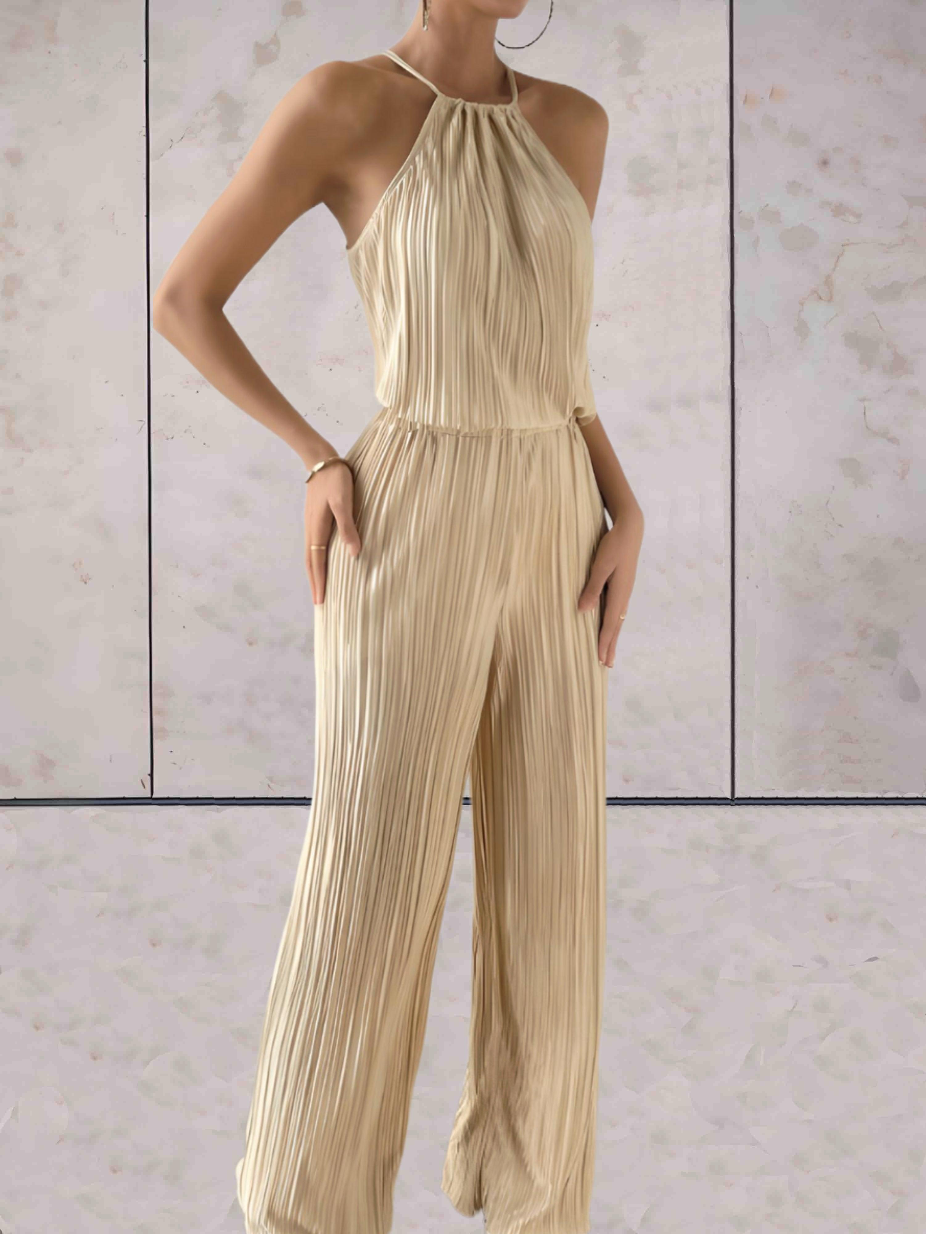 Elena's minimalistiske chic: Todelt sæt med ribbet look
