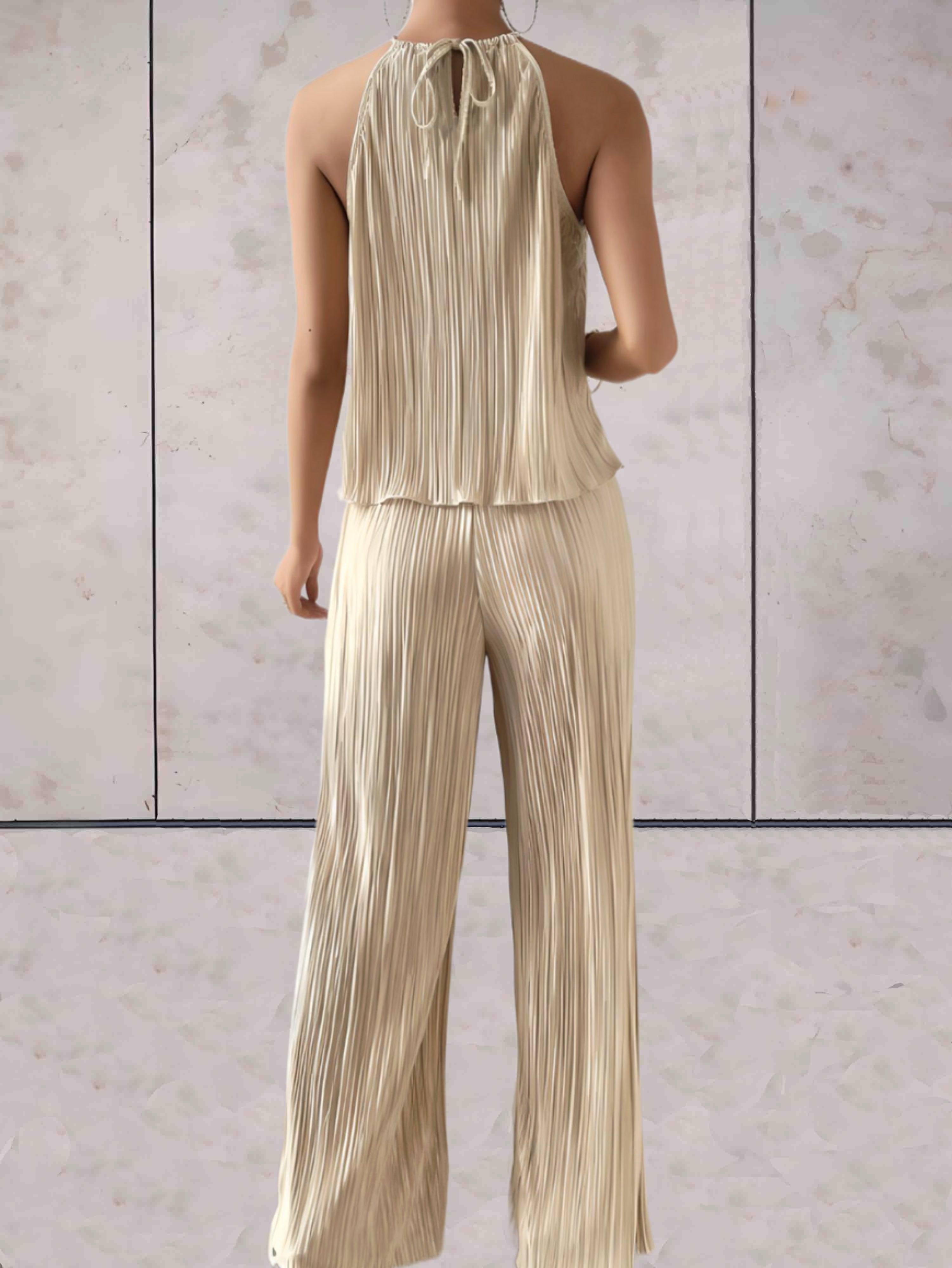 Elena's minimalistiske chic: Todelt sæt med ribbet look